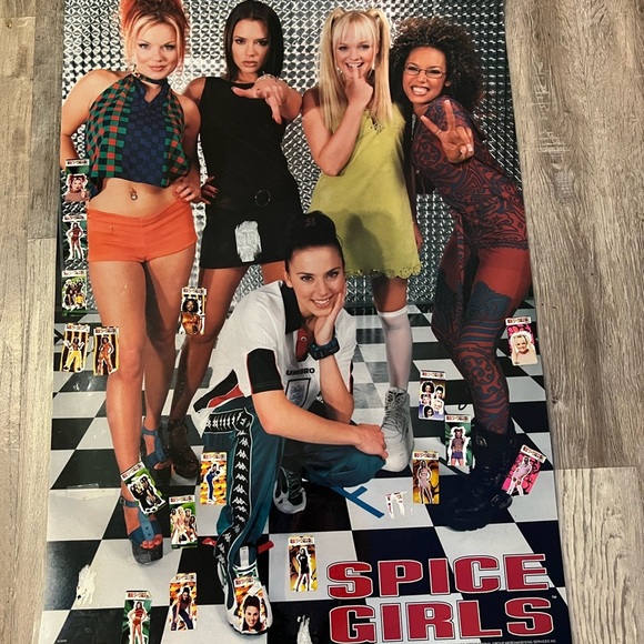 Vintage 1997 SPICE GIRLS Laminated poster 20x16” Official Merchandise 90s - Picture 1 of 3